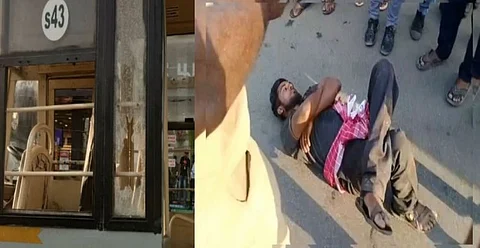 பேருந்து கண்ணாடியை உடைத்து ரகளையில் ஈடுபட்ட போதை ஆசாமி - கைது செய்த போலீசார்!