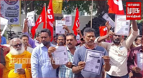 அத்துமீறும் புதுச்சேரி நகராட்சி...வியாபாரிகள் போராட்டம்!