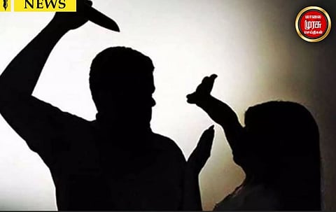 கர்ப்பணி என்றும் பாராமல் மனைவியை வெட்டிய கணவன்...தடுக்க வந்த தாயுக்கும் சரமாறியான வெட்டு...