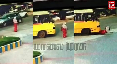 ஓரமாக நடந்தாலும் உயிருக்கு உத்தரவாதம் இல்லை... பரபரப்பு சிசிடிவி...