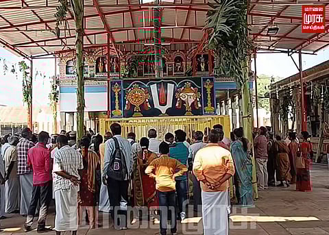 கொடியேற்றத்துடன் தொடங்கிய பெருமாள் கோவில் திருவிழா...