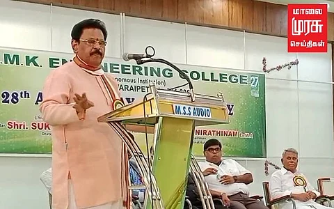 ”சினிமா வேறு, வாழ்க்கை வேறு: கனவு வாழ்க்கைக்கு ஆசைப்படாதீர்கள்” - மாணவர்களுக்கு சுகி சிவம் அறிவுரை!
