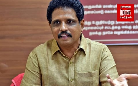 இந்தி மொழித் தேர்வு கட்டாயம் -  சு.வெங்கடேசன் கண்டனம்.