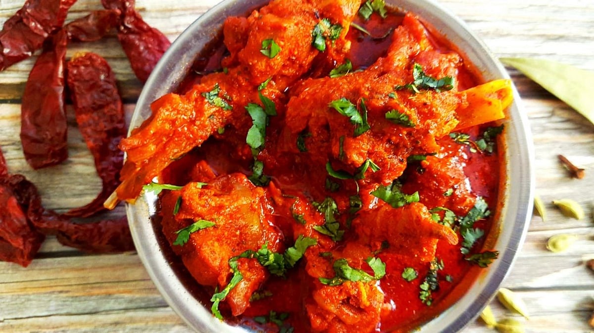 Traditional South Indian Green Chilli Mutton Fry With Authentic Flavours