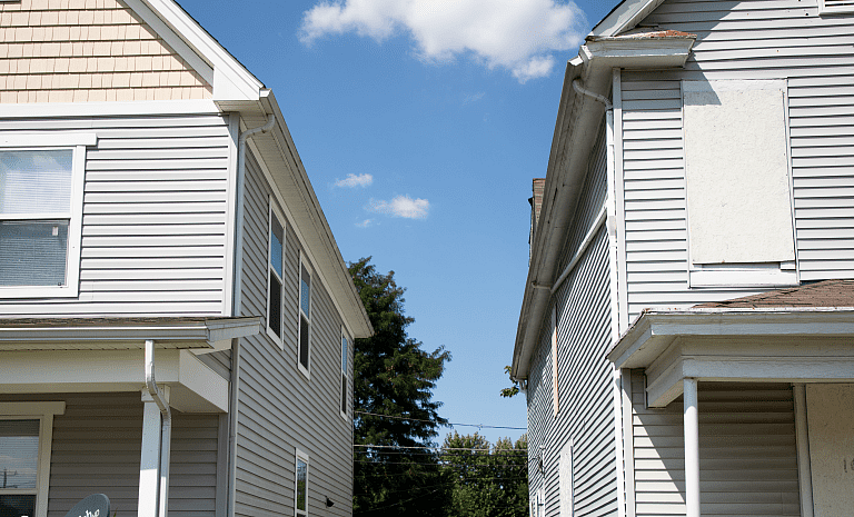 Sites similar to the two homes above are frequent in neighborhoods being developed throughout Columbus.