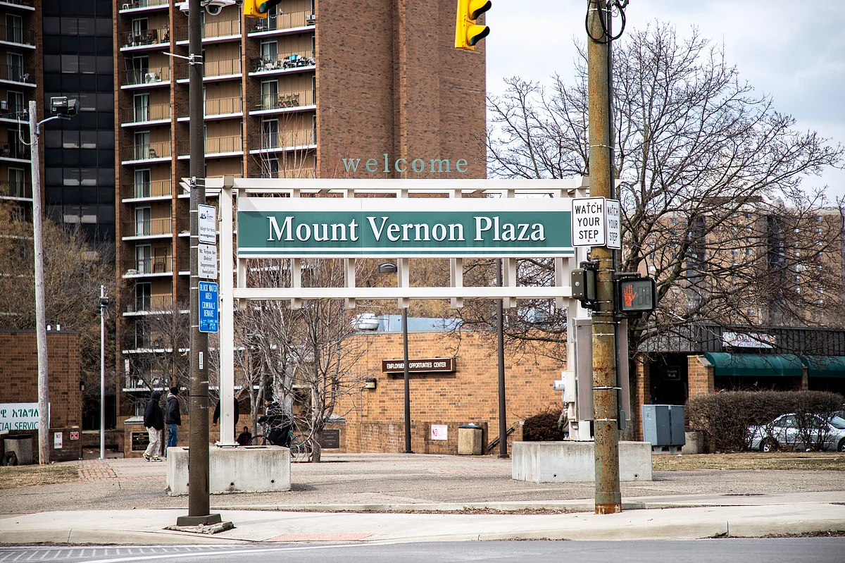 My grandparents grew up in Mt Vernon at Bolivar Arms, the former name of the towers in the distance above. The apartment buildings were public housing but are now owned by an Altanta-based company. They are now mixed-income.