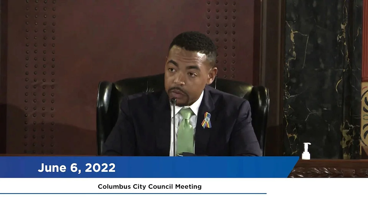 City Council President Shannon Hardin thanks the other councilmembers after two police reform ordinances passed.