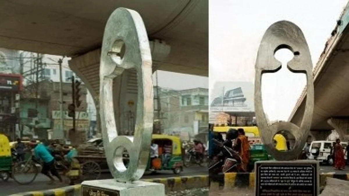 A giant safety pin highlights dignified healthcare for women.(Newsgram)