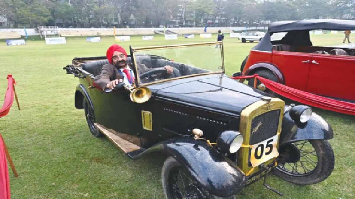 Vintage wheels on display in Jamshedpur