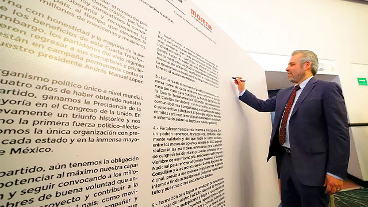 Bedolla convoca a morenistas a firmar la Alianza popular para continuar la 4T