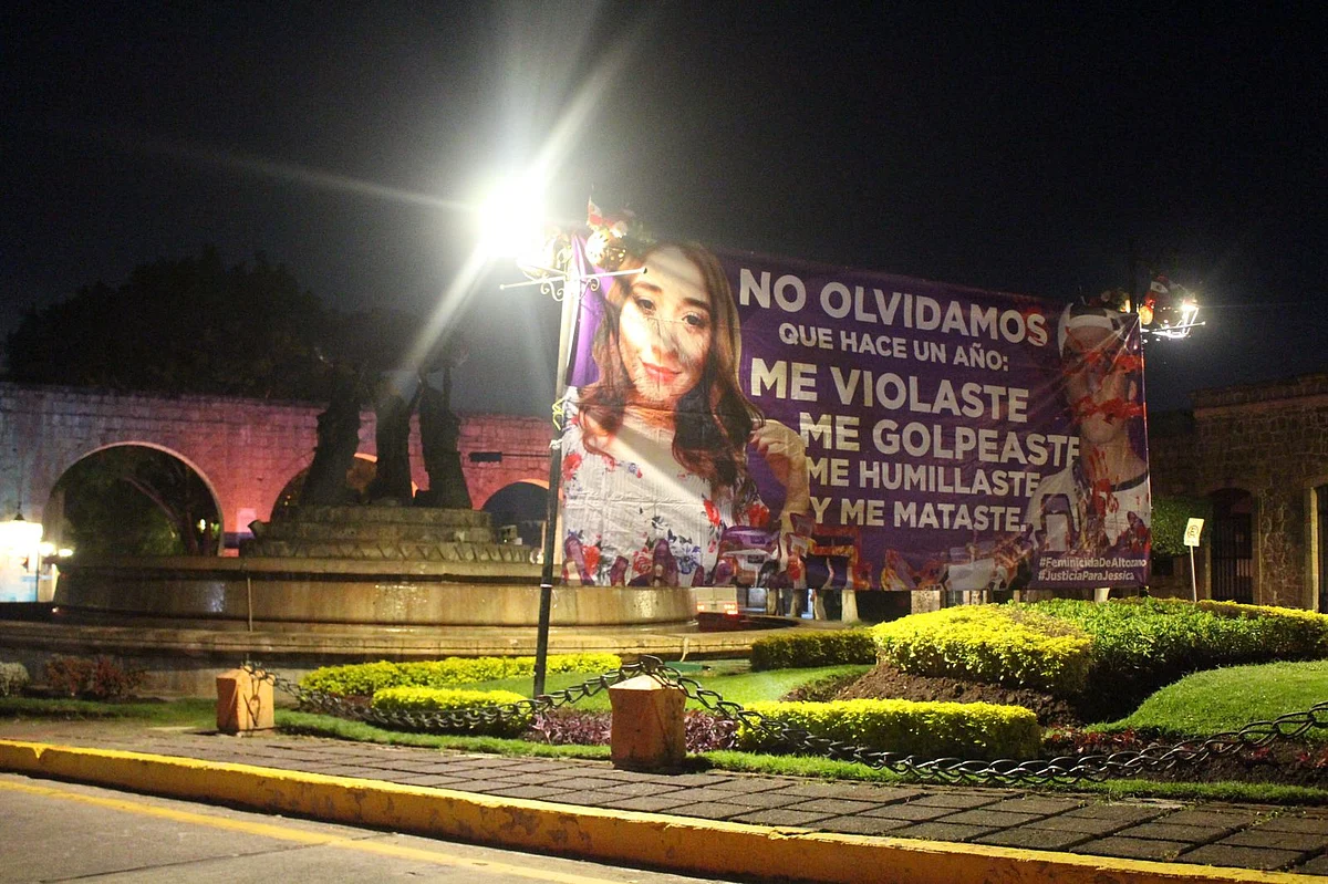 Familia de Jessica González se manifiesta a un año del feminicidio, en Morelia