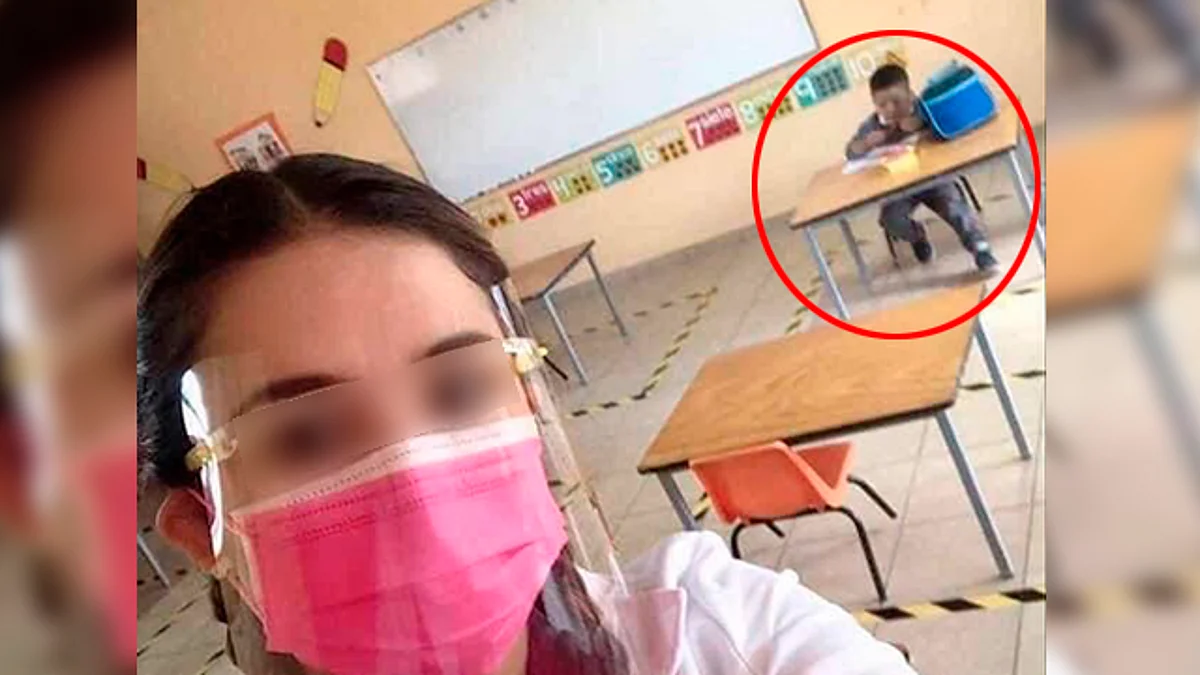 Maestra se burla de único alumno que regresó a clases presenciales