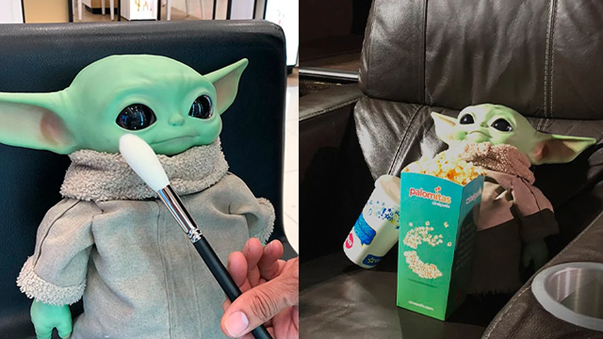 Baby Yoda disfruta en Las Américas luego de que lo olvidaron; es la sensación