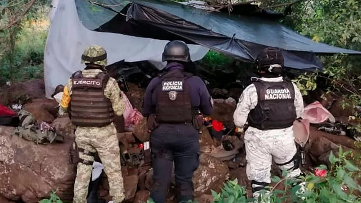 Desmantelan en Zamora campamento usado por célula delictiva