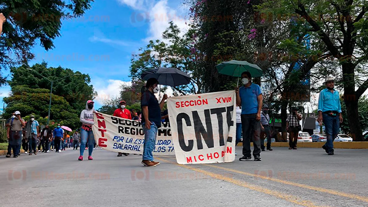 Se espera miércoles caótico; CNTE hará marcha masiva en Morelia