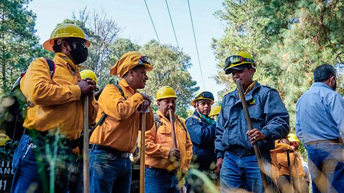 El alcalde entregó un reconocimiento a las cuadrillas municipales que combaten el fuego