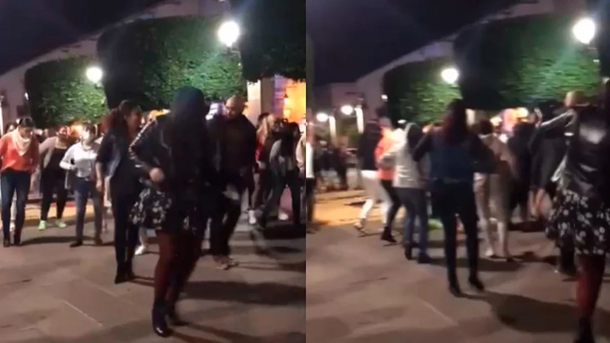 Arman la fiesta y bailan el "Payaso de rodeo" en pleno centro de Morelia
