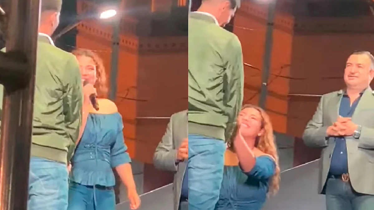 Mujer le pide matrimonio a su novio en concierto de Conjunto Primavera