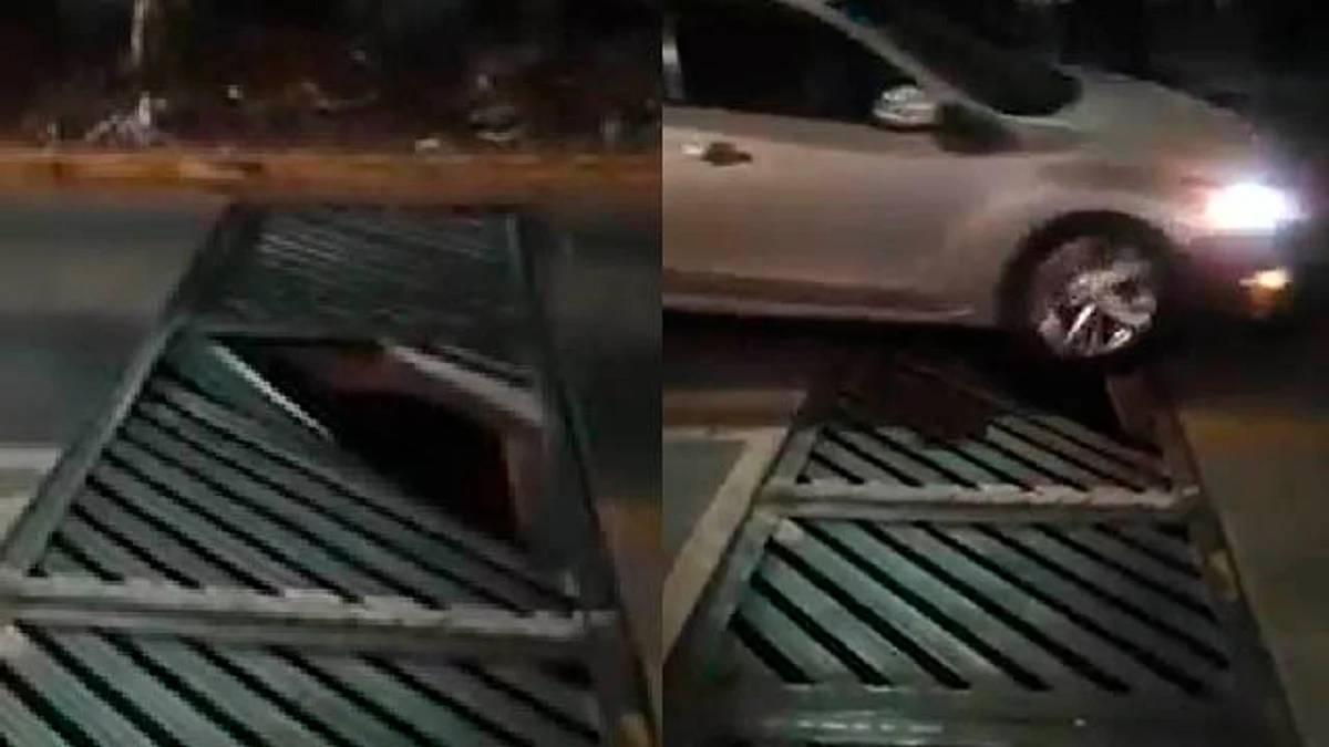 ¡Peligro! Alcantarilla dañada en Morelia provoca ponchaduras