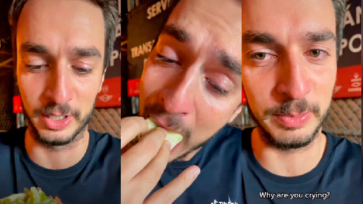 Alemán llora al probar tacos por primera vez: "son vida"