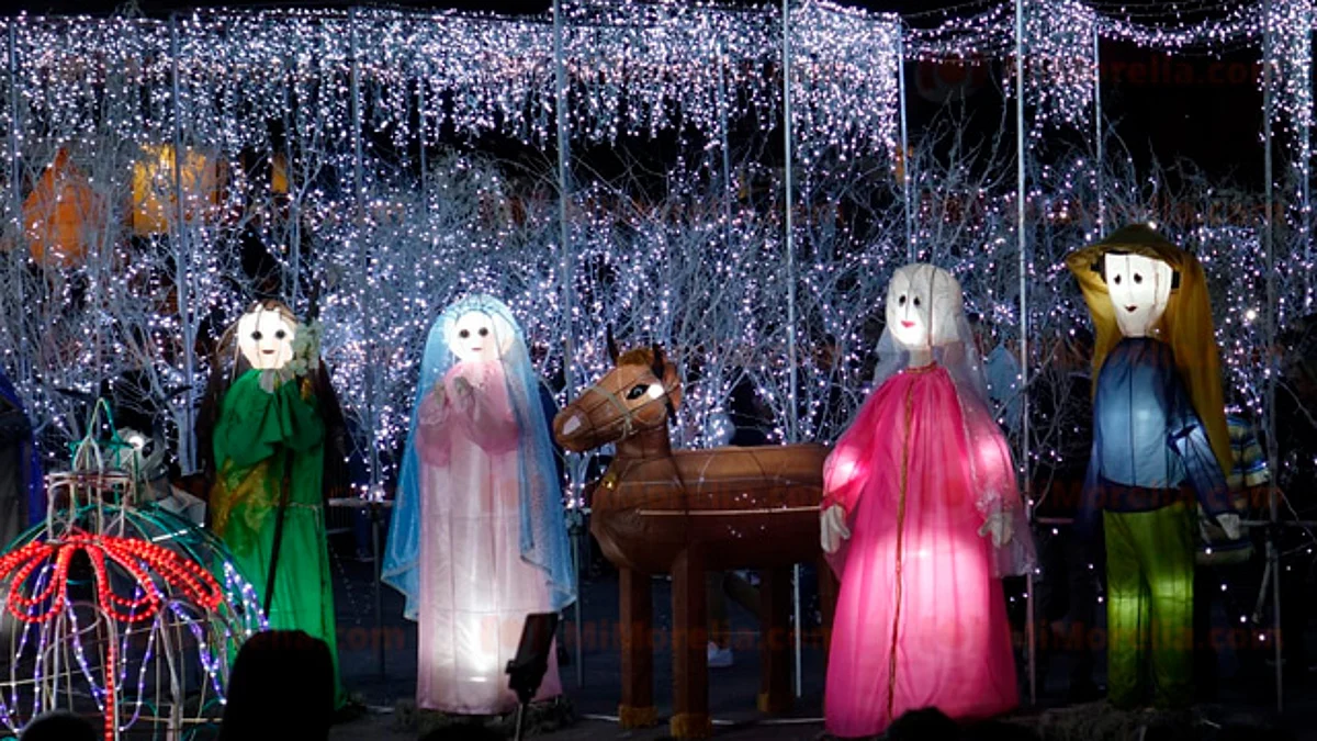 Listas las luces navideñas para disfrutar en esta época en Morelia