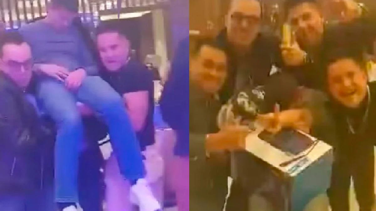 Borracho gana premio en posada y sus amigos lo llevan cargando a reclamarlo
