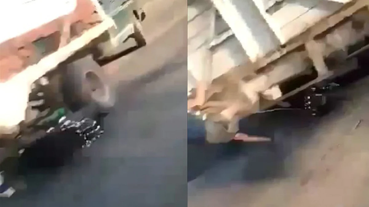 Michoacán: jóvenes en moto se impactan contra camión al ir jugando "carreritas"