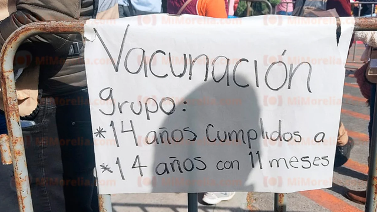 Vacunación de este miércoles en Morelia, exclusivamente para menores de 14 años