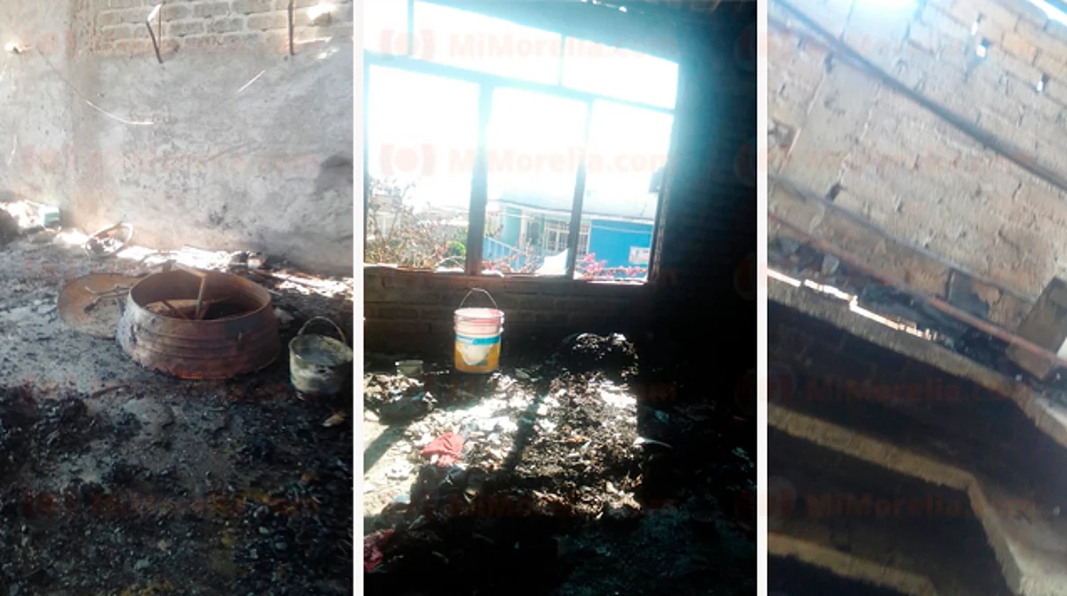 Morelianos lo pierden todo en incendio de casa y piden ropa para ellos