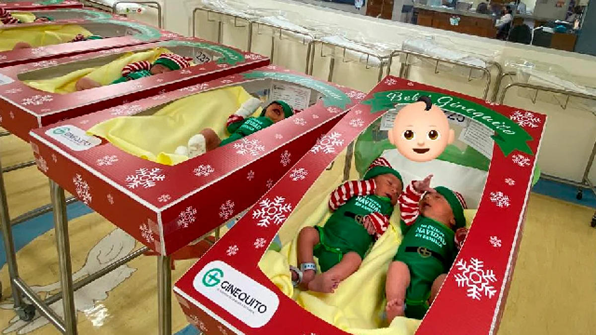 El año pasado disfrazaron a los bebés de botitas navideñas