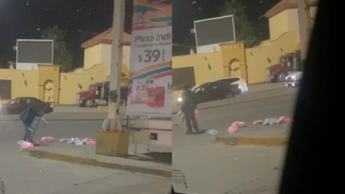 Comerciante se desespera por no vender y tira algodones de azúcar