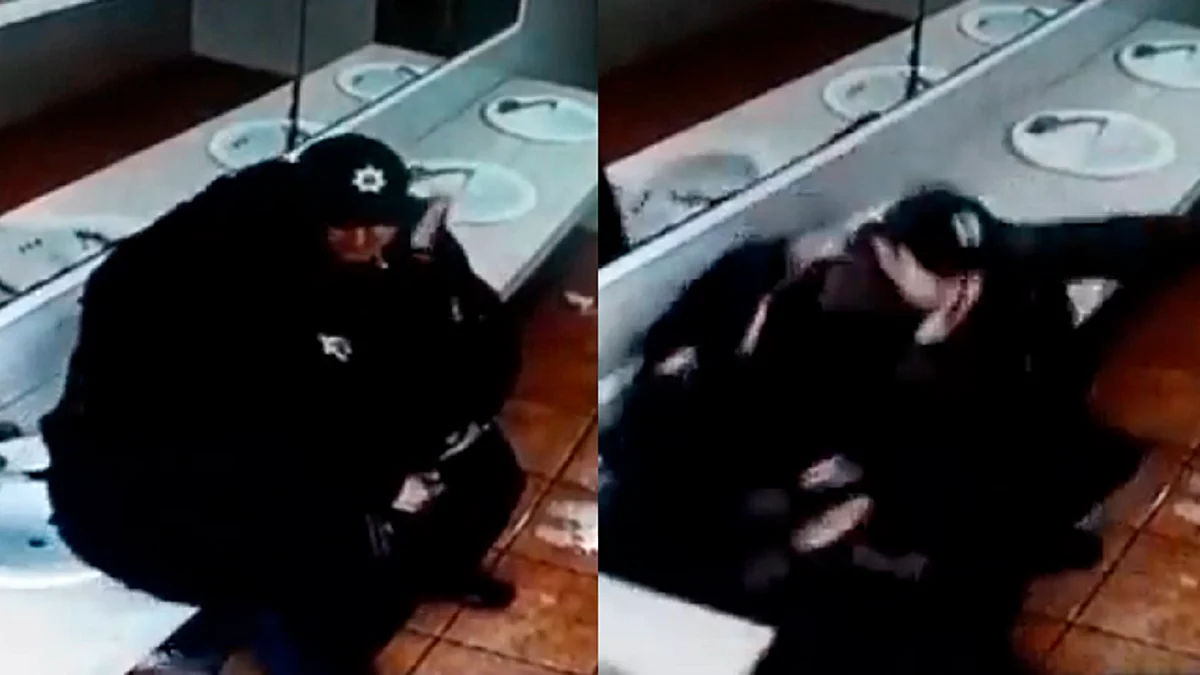 El lavabo no aguantó con tanto amor y terminó colapsando