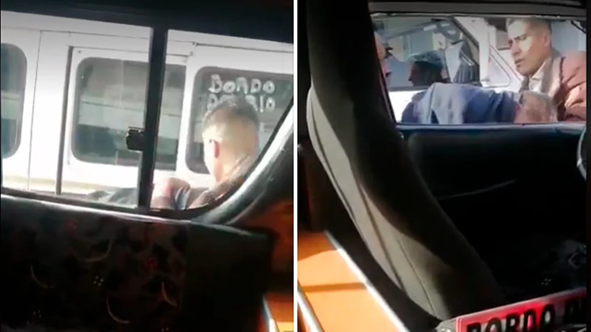 Choferes de combi se agarran a golpes en Morelia