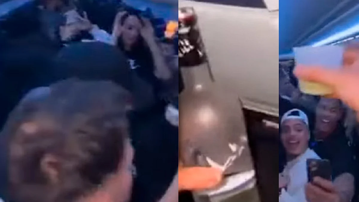 Tras organizar fiesta en avión, influencers se encuentran varados en Cancún
