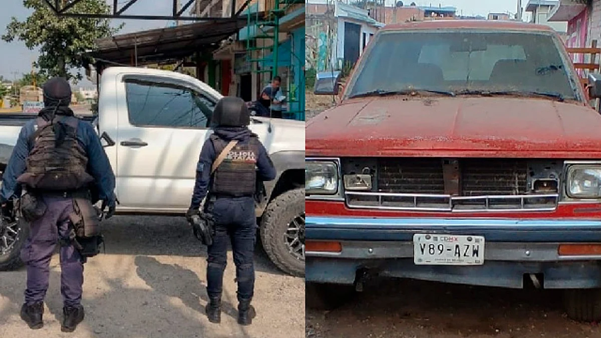 Policía Michoacán asegura vehículos con reporte de robo y detiene a 4