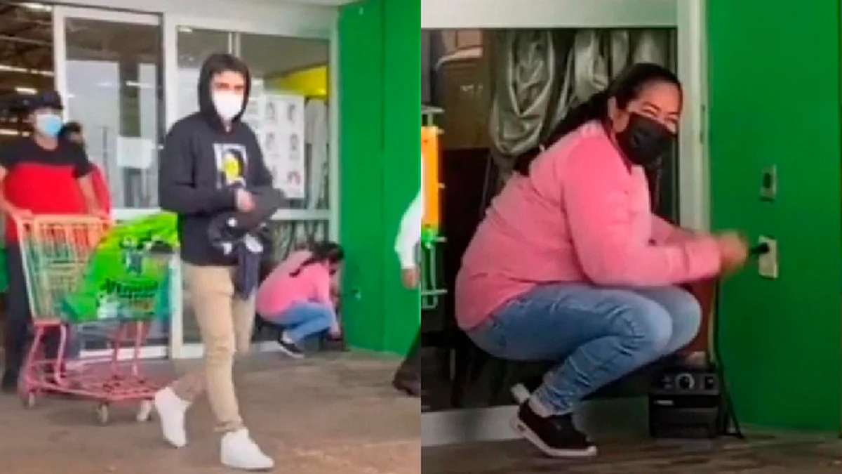 Familia se queda sin luz y va al super a moler el chile para el pozole