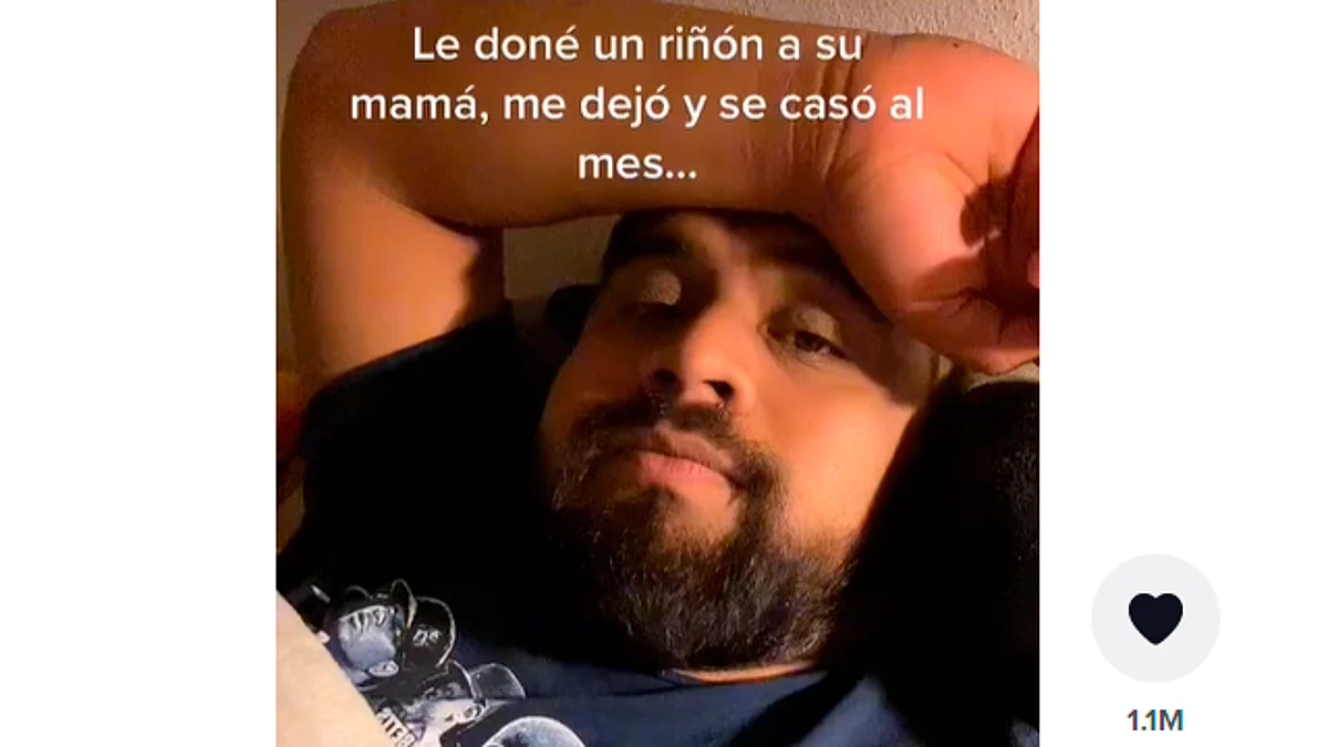 Joven dona riñón a la mamá de su novia; ella lo deja y se casa con otro