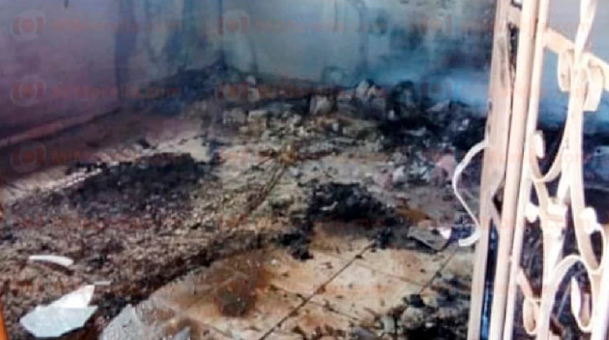 Hombre queda atrapado en incendio y muere calcinado, en Zacapu