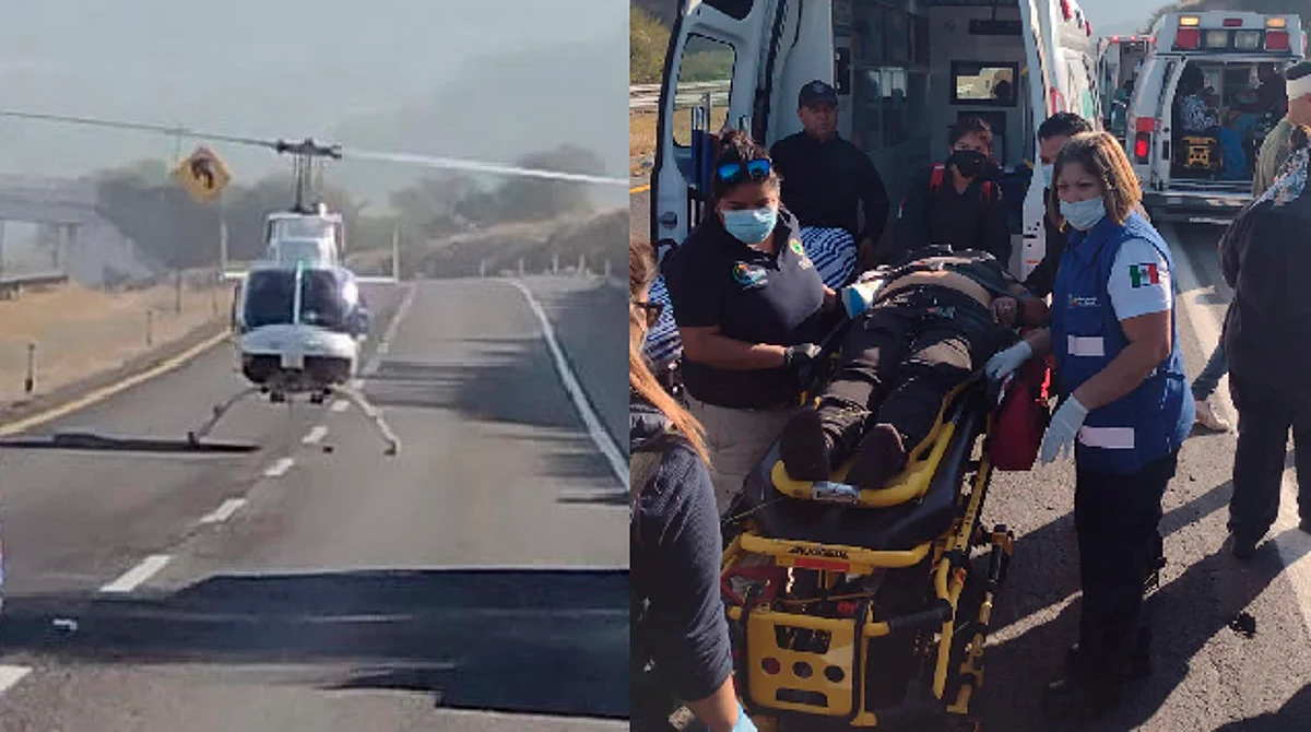 Vuelca camión de pasajeros en la autopista de Occidente; hay varios heridos