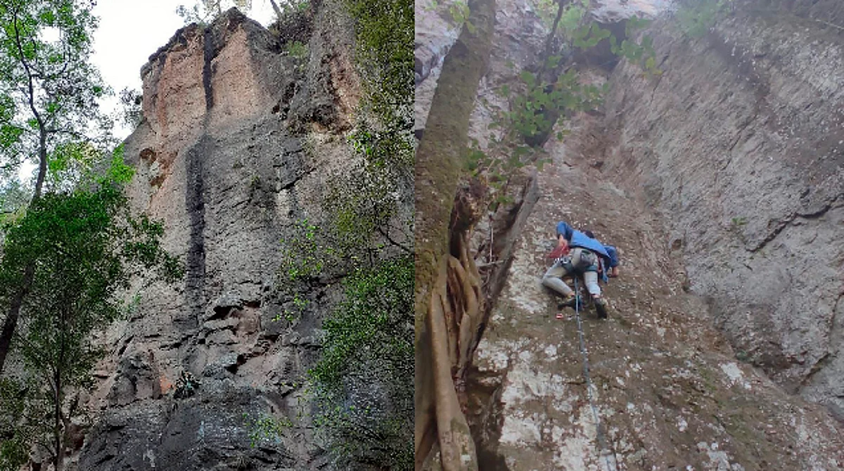 El Oasis, lugar idóneo para practicar escalada y además, cerca de Morelia