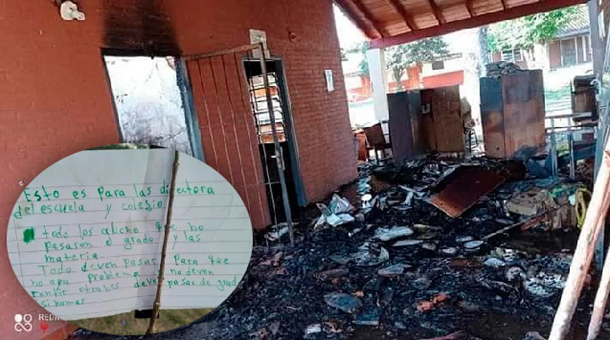 ¡Por venganza! Alumnos reprobados queman una escuela
