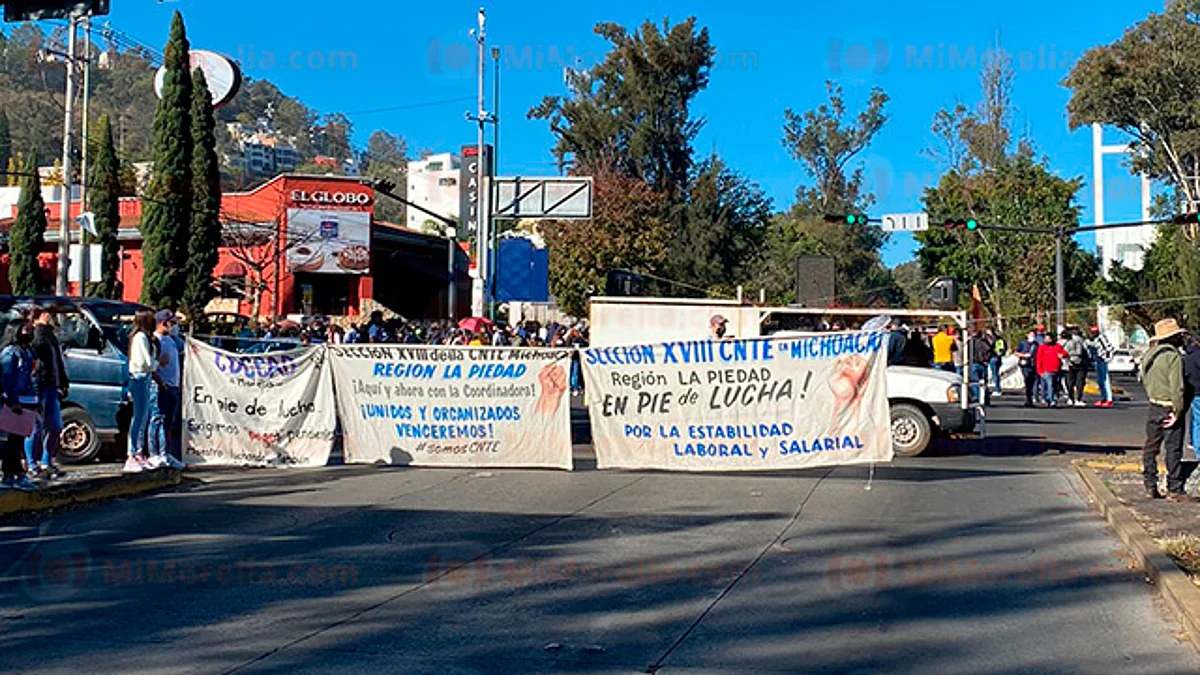 Activa CNTE jornada de lucha en Morelia ante problemáticas históricas