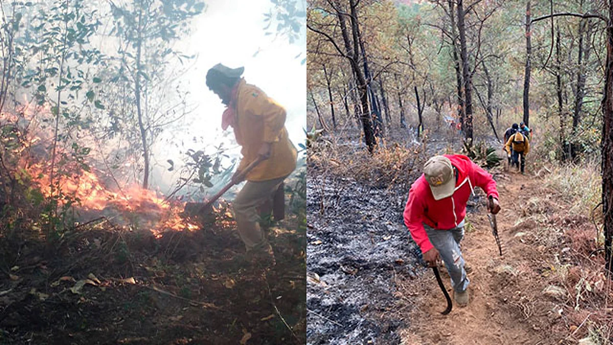 En Pátzcuaro, mitigan incendios en los Cerros de La Cantera y del Frijol
