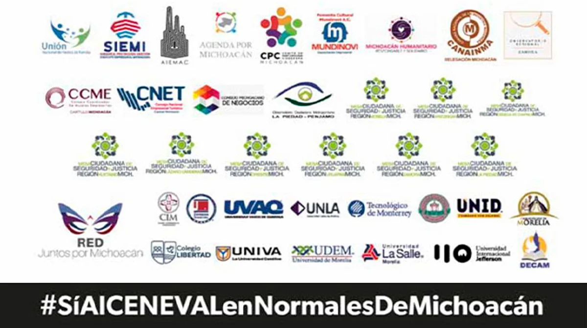 "Todos trabajamos por un mejor Michoacán"; se pronuncian agrupaciones y universidades