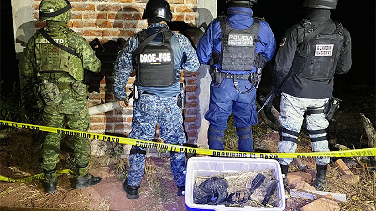 En San José de Gracia, aseguran artefactos explosivos