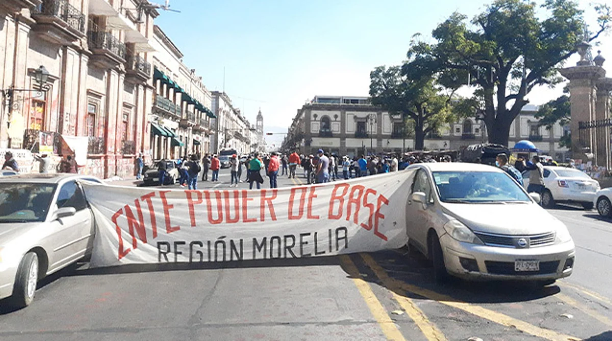 CNTE Poder de Base anuncia marcha masiva para el viernes en Morelia
