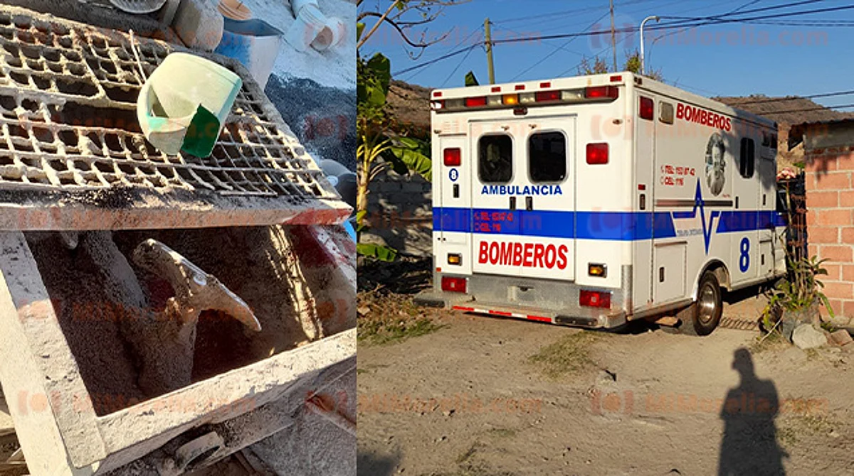 Michoacán: muere hombre al caer a revolvedora de cemento
