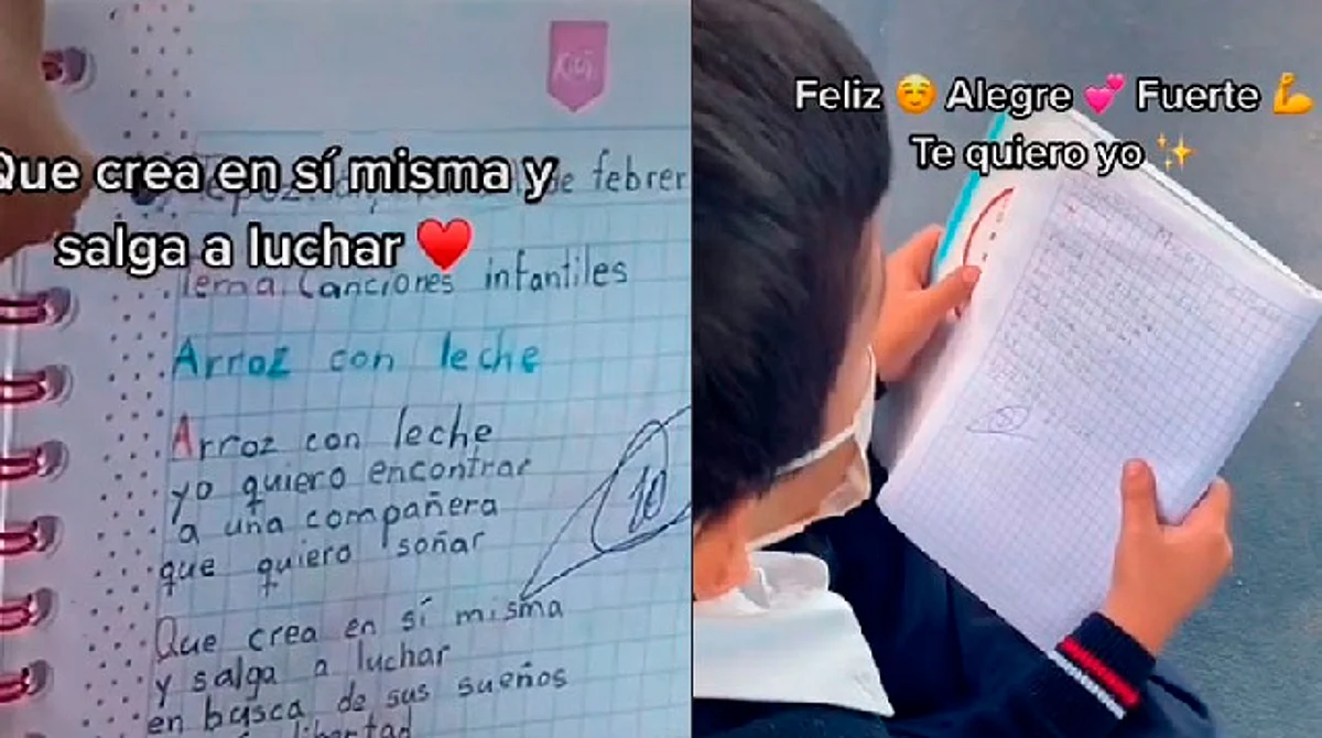 Explicó que sus estudiantes son de tercer grado de primaria y aseguró que ellos decidieron cantar la nueva letra porque les gustó más