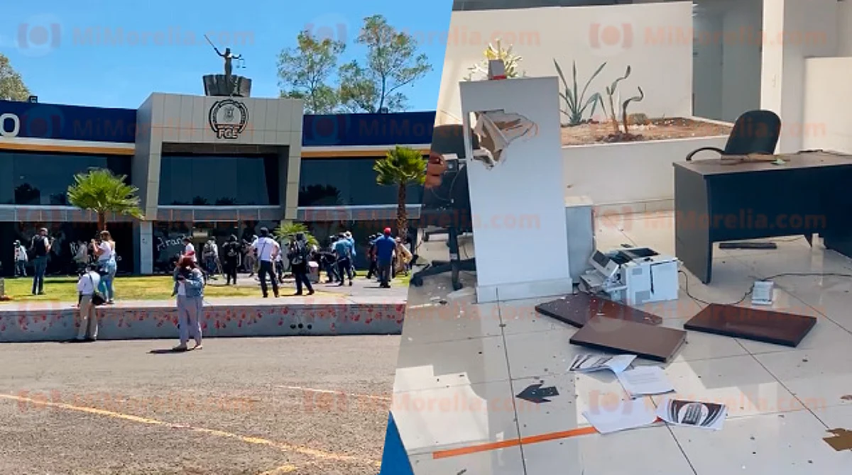 Destrozan comuneros instalaciones de la FGE a cinco años de caso Arantepacua