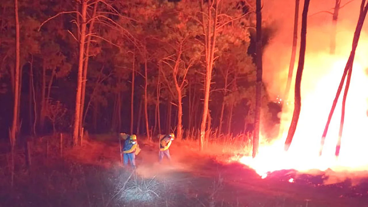 Se trabaja arduamente para extinguirlo completamente y enfriar el lugar